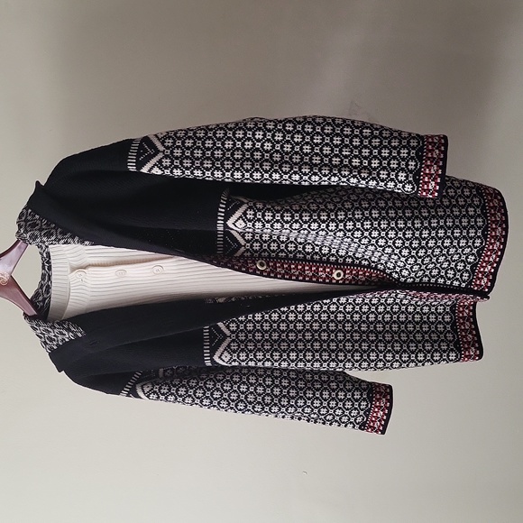 Vintage Sweaters - Vintage UKU Estonia Baltic Wool Knit Hooded Cardigan Jacket